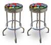 New Avengers Themed Fabric Swivel Seat Counter Height Bar Stools! 24" Seat Height with a Chrome Finish